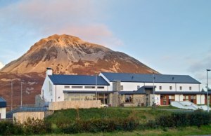 Errigal Hostel with Mount Errigal looming over it - like something from Lord of the Rings!
